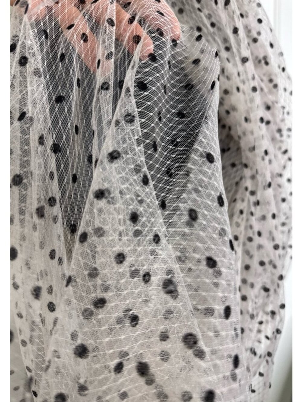 Swiss Dot Tulle Fabric Flocked Mesh Lace 2.5 Yards